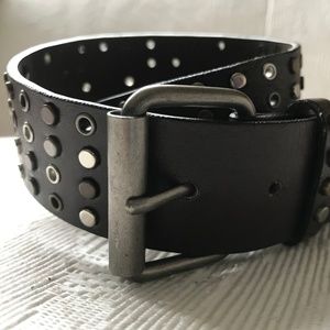 Brown Studded Leather Belt